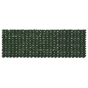 vidaXL Parawan balkonowy z liśćmi Ciemnozielony 300 x 100 cm