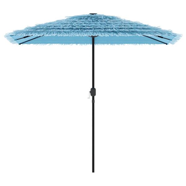 vidaXL Parasol ogrodowy na stalowym słupku, niebieski, 248x248x248 cm