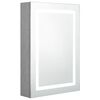 vidaXL Szafka łazienkowa z lustrem i LED, szarość betonu, 50x13x70 cm