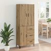 vidaXL Highboard z szufladą Dąb rzemieślniczy 69,5 x 34 x 180 cm