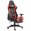 vidaXL Obrotowy fotel gamingowy z podn&oacute;żkiem, czerwony, PVC