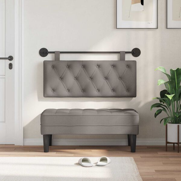 vidaXL Wisząca Głowa Ciemnoszary 110 x 55 x 7 cm tkanina