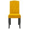 vidaXL Krzesła stołowe, 4 szt., ż&oacute;łte, obite aksamitem