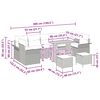 vidaXL Zestaw Sof na Ogr&oacute;d 10 pcs Beżowy i jasnoszary 90 x 55 x 71 cm