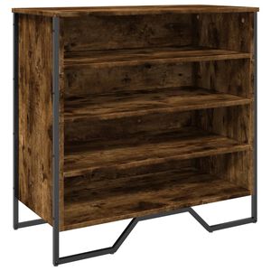 vidaXL P&oacute;łka na buty, przydymiony dąb, 80x38x78 cm
