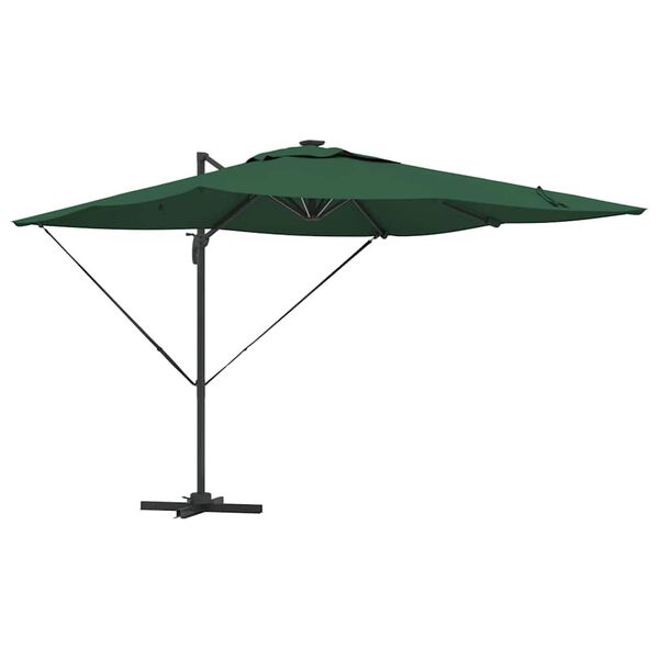 vidaXL Parasol plażowy Zielony 286 x 285 x 270 cm Aluminium