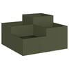 vidaXL Doniczka ogrodowa oliwkowy 80 x 80 x 48 cm Stal