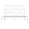 vidaXL Rama łóżka, biała, lite drewno sosnowe, 140x200 cm