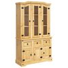 vidaXL Kredens Corona, brąz, 112x43x191,5 cm, drewno sosny meksykańskiej