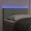 vidaXL Wezgłowie LED Ze LED Lights Jasnoszary 80 cm Poliester