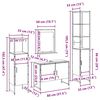 vidaXL Zestaw mebli łazienkowych 4 pcs Brązowy Materiał drewnopochodny