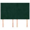 vidaXL Zagł&oacute;wek ciemnozielony 144x5x118/128 cm aksamit