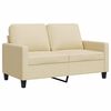 vidaXL 2-osobowa sofa, kremowa, 120 cm, tapicerowana tkaniną
