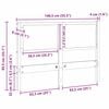 vidaXL Zagł&oacute;wek Inny Brązowy 135 cm Lite drewno sosnowe