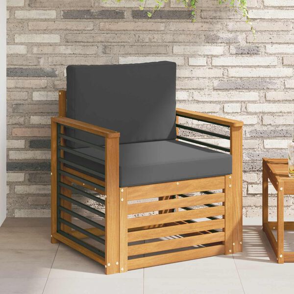 vidaXL Zestaw sof na zewnątrz z poduszką Naturalny 71 x 63 x 73 cm