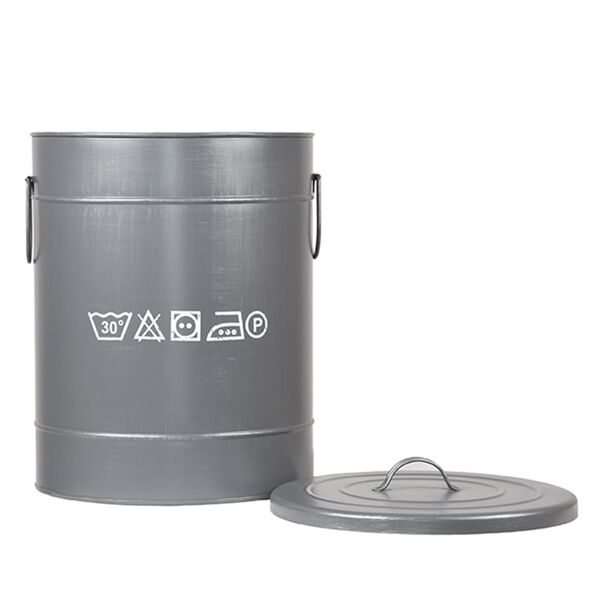 LABEL51 Pojemnik na pranie, 32x32x43 cm, M, antyczna szarość