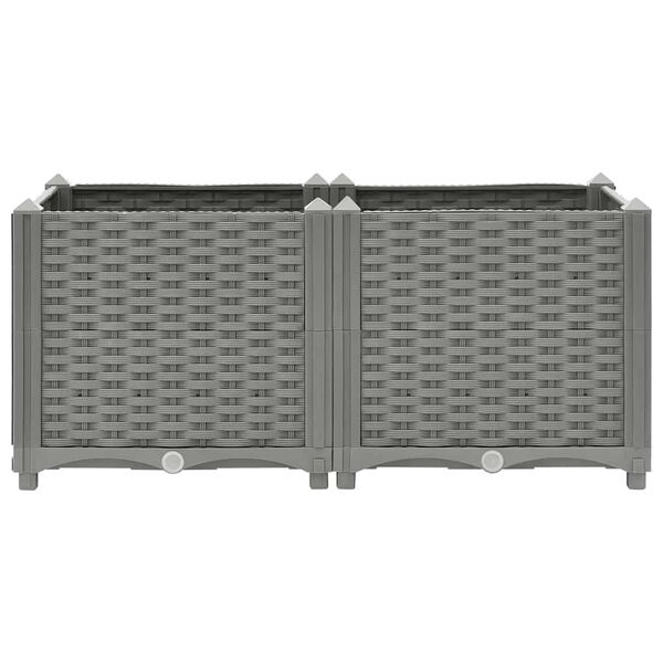 vidaXL Donica do podwyższonej rabaty, 80x40x38 cm, polipropylen