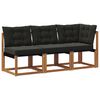 vidaXL Modułowa sofa na zewnątrz z poduszką 3 Sztuka Naturalny
