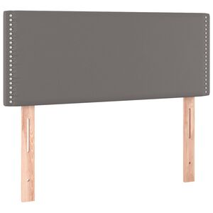 vidaXL Zagł&oacute;wek do ł&oacute;żka, szary, 100x5x78/88 cm, sztuczna sk&oacute;ra