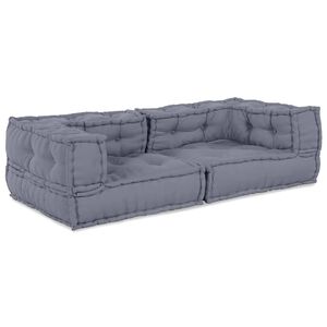 vidaXL Modularna jednostka sofy 3 szt. tkanina Szary 140 x 70 x 36 cm