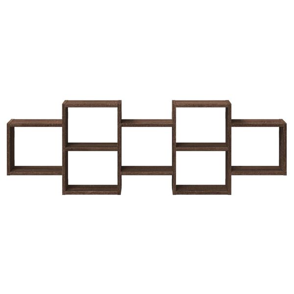 vidaXL P&oacute;łka wisząca, brązowy dąb, 129x18x42 cm