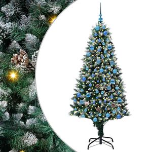 vidaXL Sztuczna choinka z podstawą Zielony 180 cm PVC i Stal i Plastik