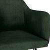 vidaXL Krzesła stołowe, 6 szt., ciemnozielone, obite aksamitem