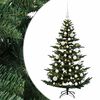 vidaXL Sztuczna choinka z bombką 120 cm 150 LED Ciepła biel PE i PVC