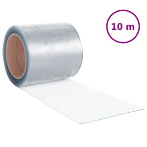 vidaXL Kurtyna paskowa, przezroczysta, 200 mm x 1,6 mm, 10 m, PVC