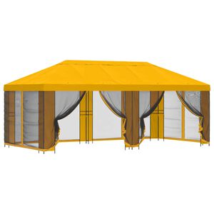 vidaXL Altana z bokami 6 x 3 m ż&oacute;łty Poliester i Stal 190