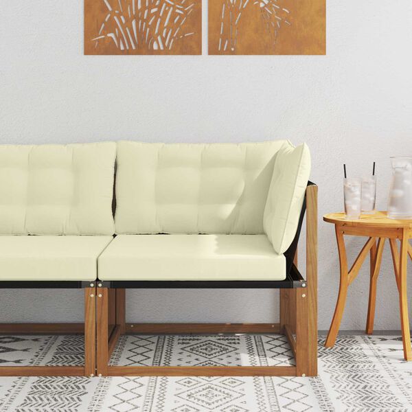 vidaXL Sofa narożna na zewnątrz Lite Drewno Akacji Naturalny