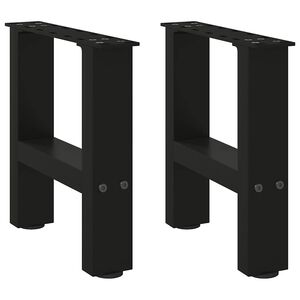 vidaXL Nogi do stolika kawowego czarne 2 szt. 30x(30-31) cm stal