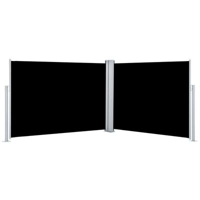 vidaXL Zwijana markiza boczna, czarna, 100 x 1000 cm