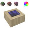 vidaXL Stolik kawowy z LED, dąb sonoma, 60x60x40 cm
