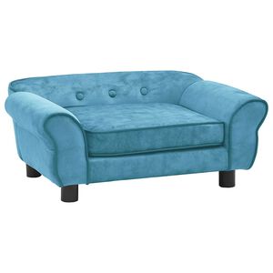 vidaXL Sofa dla psa, turkusowa, 72x45x30 cm, pluszowa