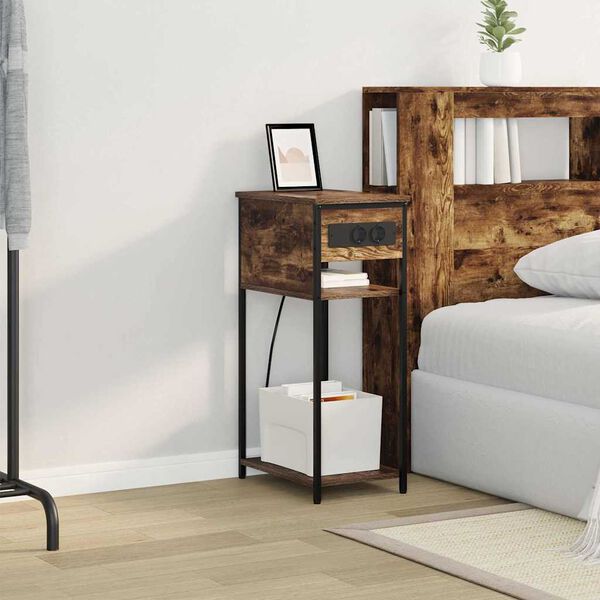 vidaXL Szafka Nocna Dąb wędzony 41 x 28 x 76 cm