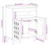 vidaXL Bufet z drzwiami Naturalny 60 x 33,5 x 75 cm Drewno z mango