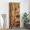 vidaXL Highboard z szufladą Stare drewno 69,5 x 34 x 180 cm