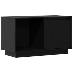 vidaXL Szafka pod telewizor, czarna, 74x35x44 cm, lite drewno sosnowe