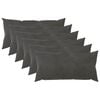 vidaXL Poszewka na poduszkę 6 pcs HEERLEN ciemnoszary 40 x 80 cm Welur