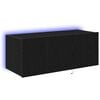 vidaXL Szafka pod telewizor 80 x 35 x 31 cm Czarny Dąb