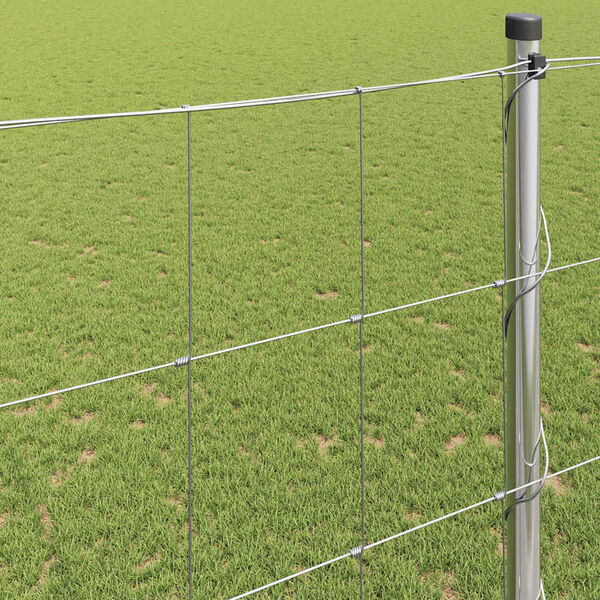 vidaXL Ogrodzenie pastwiskowe Szary 1.5 x 10 m Stal