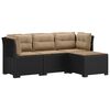 vidaXL Sofa ogrodowa dla 4 os&oacute;b z poduszkami w stylu rattanowym PP