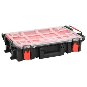 vidaXL Lotnicza walizka narzędziowa, czarna, 55,5x34,5x13,5 cm, PP