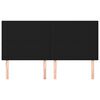 vidaXL Zagł&oacute;wek czarny 180x5x118/128 cm tkanina