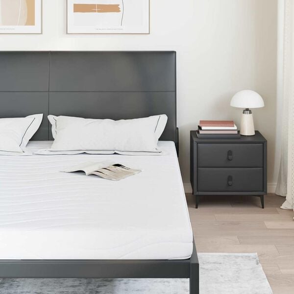 vidaXL Materac Biały 200 x 200 cm Tkanina żakardowa