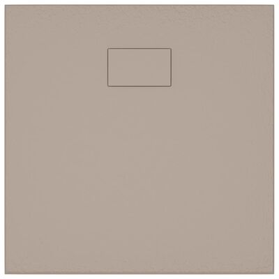 vidaXL Brodzik prysznicowy, SMC, brązowy, 80 x 80 cm