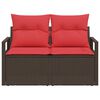 vidaXL Sofa Ogrodowa z poduszką 120 x 62 x 69 cm polirattan