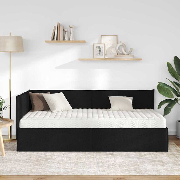 vidaXL Rama Ł&oacute;żka Narożnego z Materacem 2 pcs Zielony Aksamit