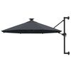 vidaXL Parasol ogrodowy z LED, ścienny, 300 cm, antracytowy